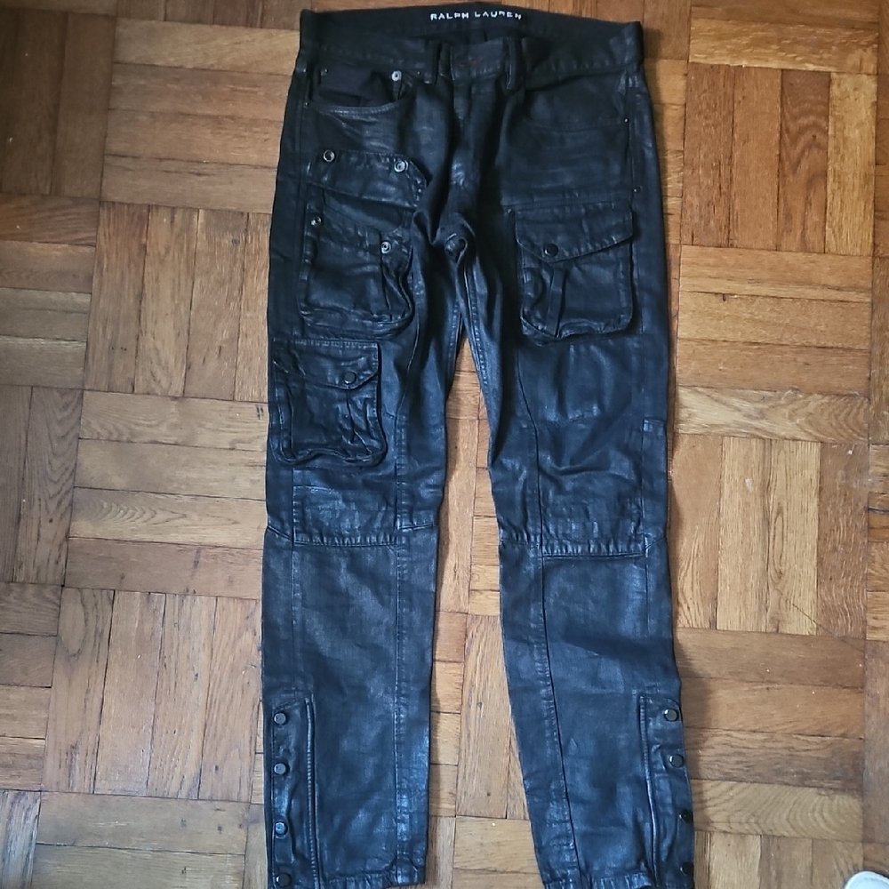 Ralph Lauren Black Men's Cargo Pants with Multiple Pockets 32/32
